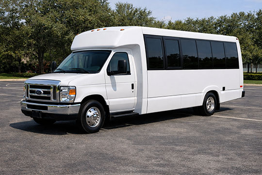 18-passenger minibus available for charter in Lansing, MI