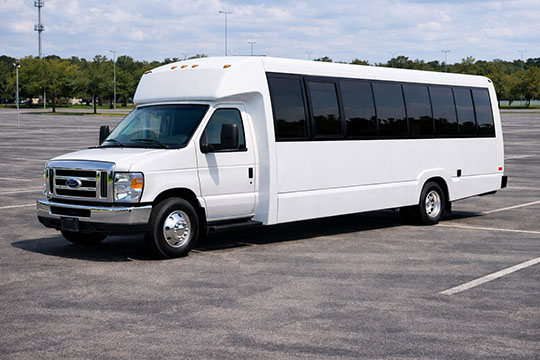 25-passenger minibus available for charter in Lansing, MI